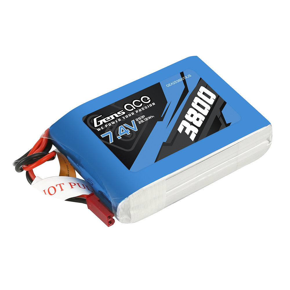 Gens ace 3800mAh 2S 7.4V TX Lipo Battery Pack with JST-SYP Plug for the QX7 and other transmitters