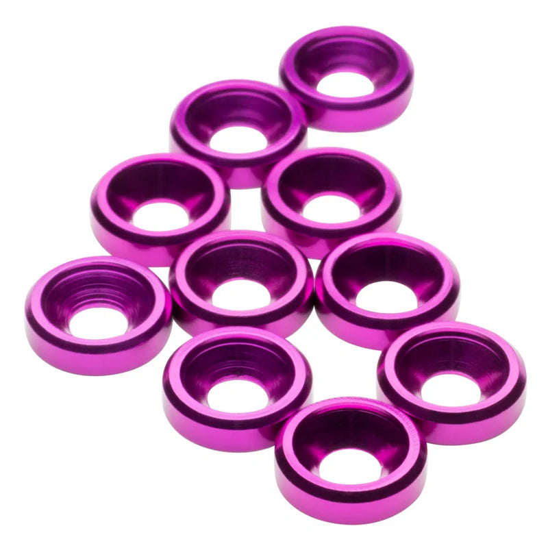 1up Racing Premium Aluminum Countersunk Washers - Purple 80329
