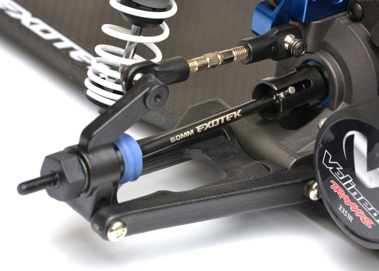 EXO2264 Traxxas SLASH DRAG HD STEEL CVD AXLE SET v3 60mm, Drag Slash and Bandit, new 2.5mm pins
