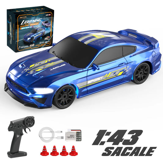 ENOZE 8500/8501/8502/8503 1:43 Scale RC Drift Car – 4WD Fully Proportional Control, LED Lights, USB Rechargeable