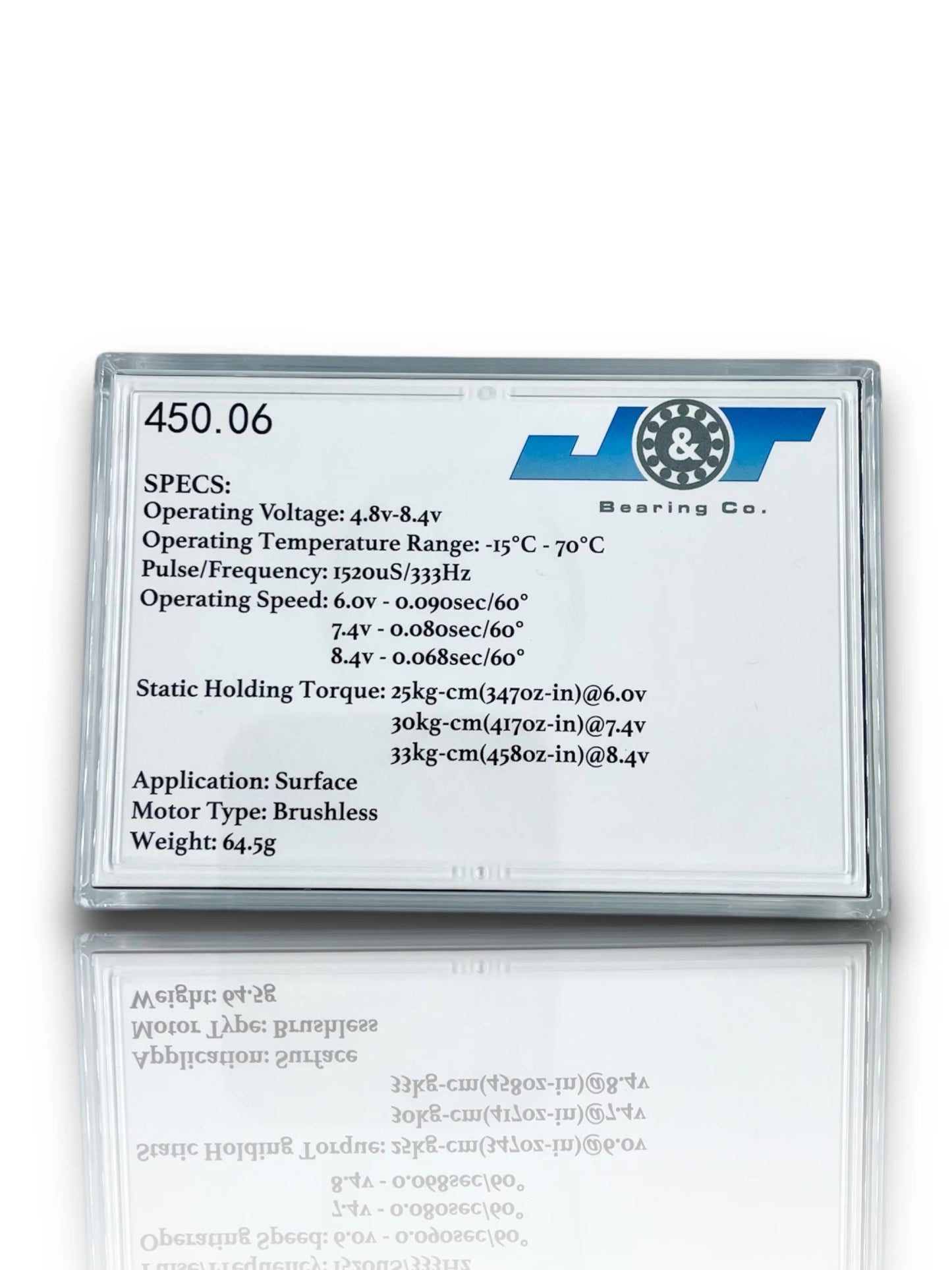 J&T HIGH SPEED LOW PROFILE SERVO 450.06