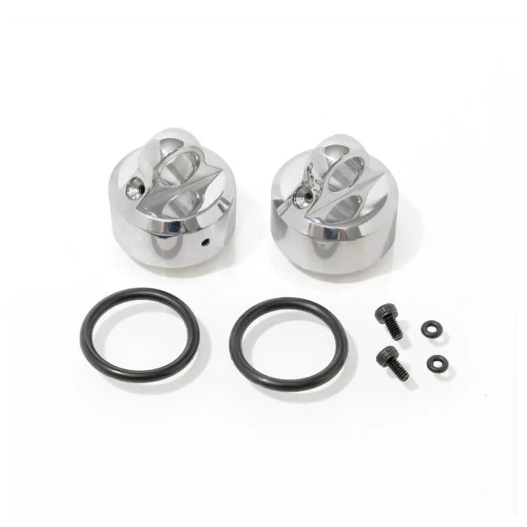 TKR8702X – Shock Caps (polished 7075, emulsion/vented/standard, 2pcs)