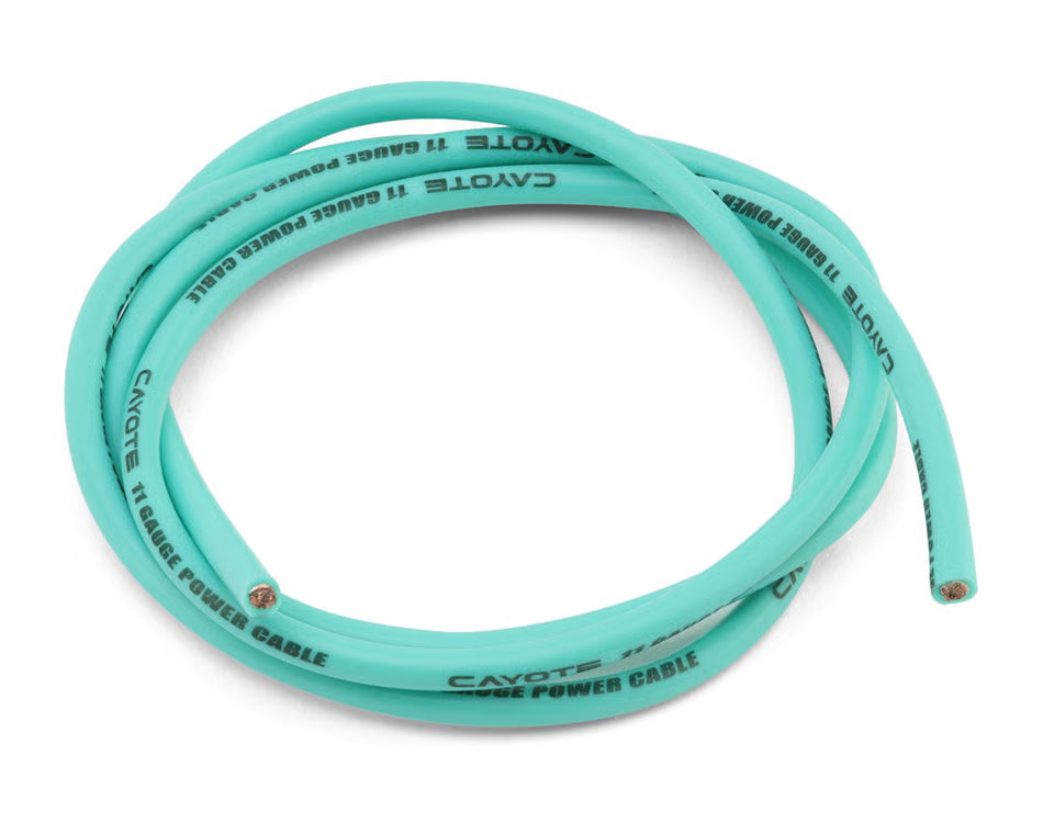 Cayote Thin-Wall Silicone Wire (Aurora Green) (1 Meter) (11AWG) CYE-CW07