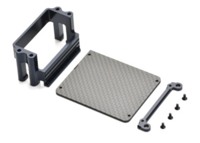 EB48 2.2 2.1 SERVO MOUNT AND TRAY SET, 7075 and carbon fiber EXO2179 2179