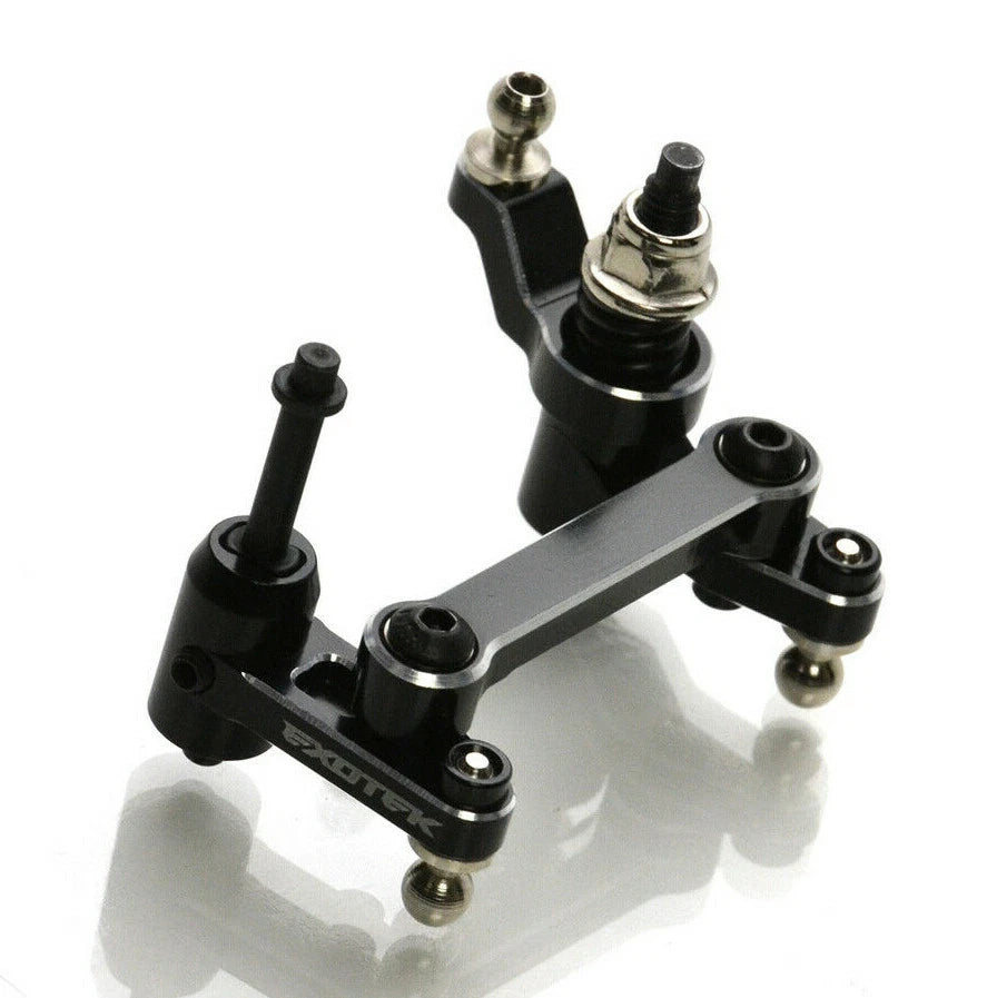 Sprint 22S HD STEERING SET, full bearing style, 7075 black w/ silver EXO2030 2030