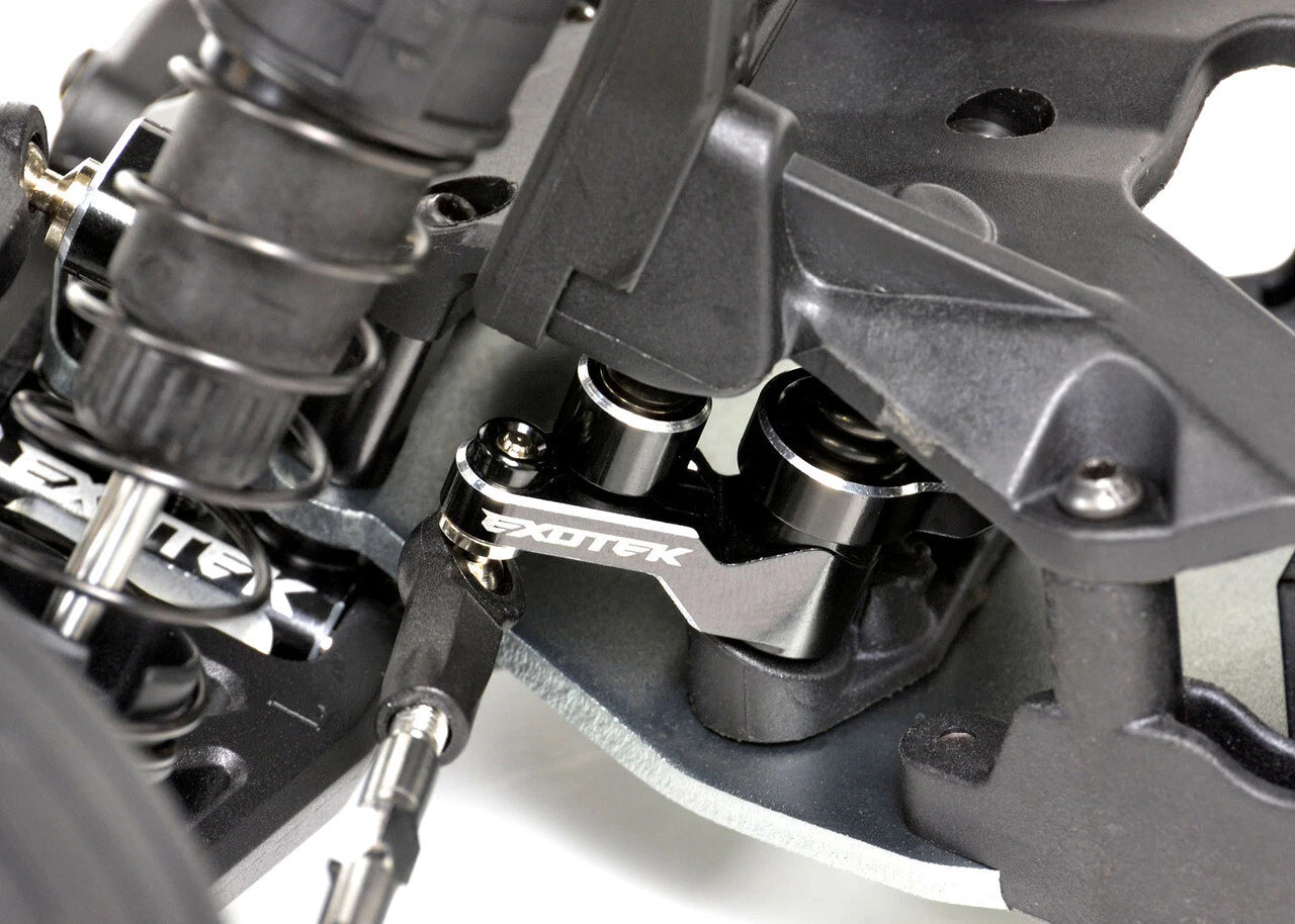 Sprint 22S HD STEERING SET, full bearing style, 7075 black w/ silver EXO2030 2030