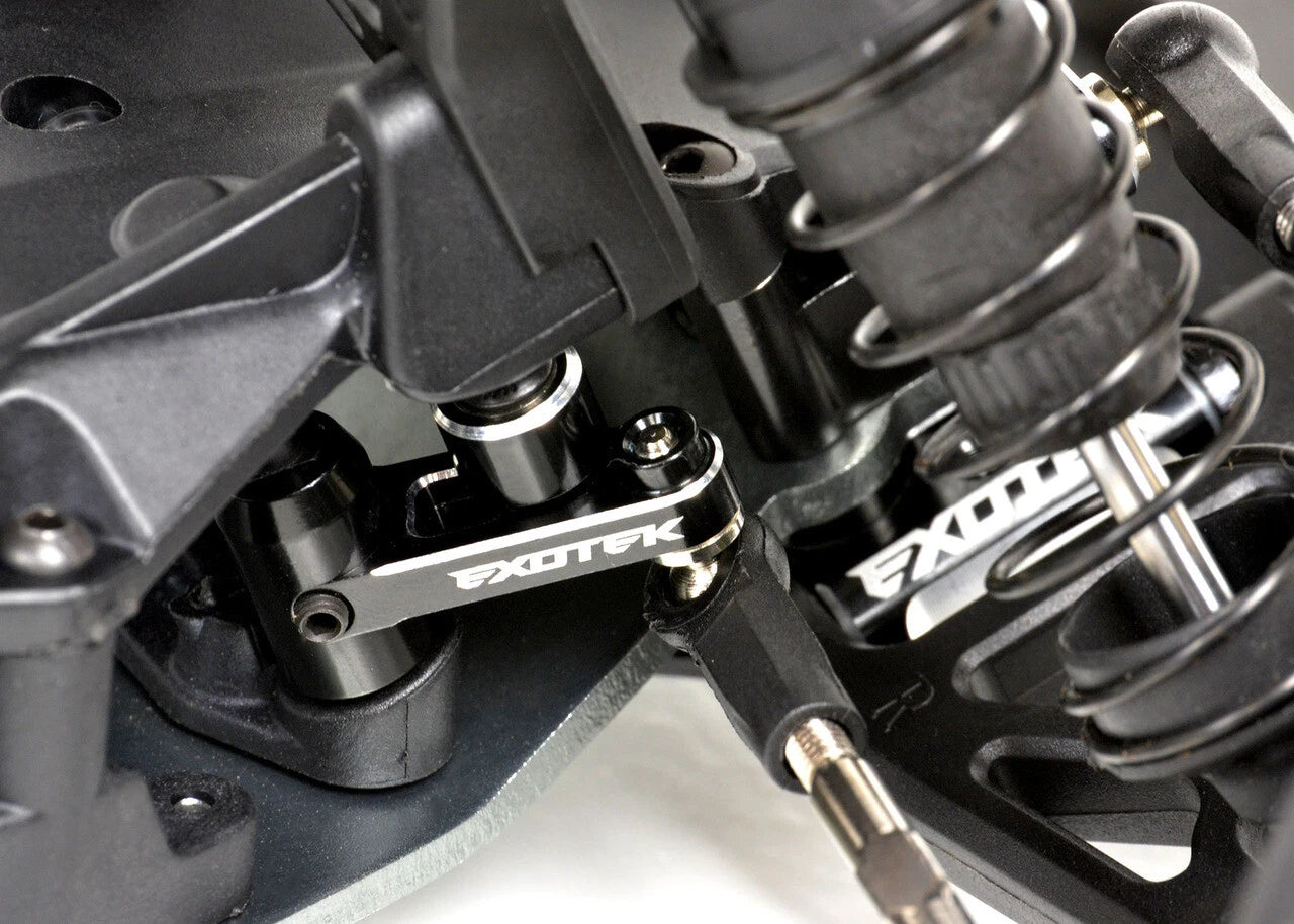 Sprint 22S HD STEERING SET, full bearing style, 7075 black w/ silver EXO2030 2030