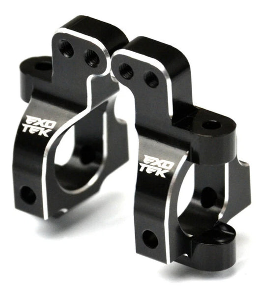 22S SPRINT HD CASTER BLOCK SET, 1pr 7075 black w/ silver EXO2327 2327