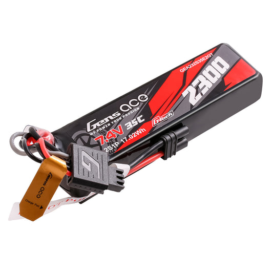 Nascar 2s Lipo GEA232S35E2GT 
Gens ace G-Tech 2300mAh 2S 35C 7.4V Lipo Battery Pack with IEC2 Plug