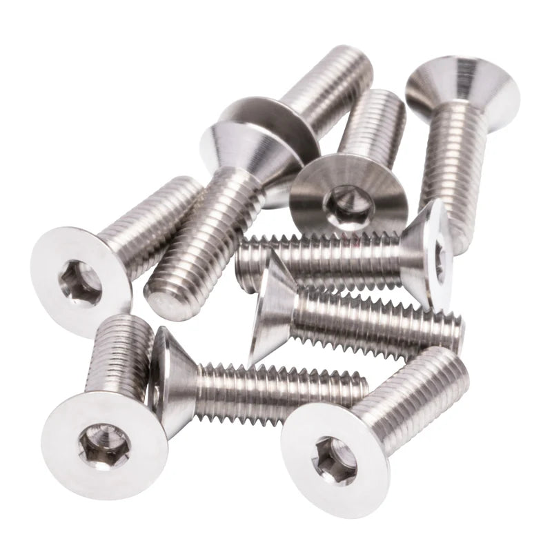 3mmx10mm Flat Countersunk 1up Racing Pro Duty Titanium Screws - Flat Head 730010