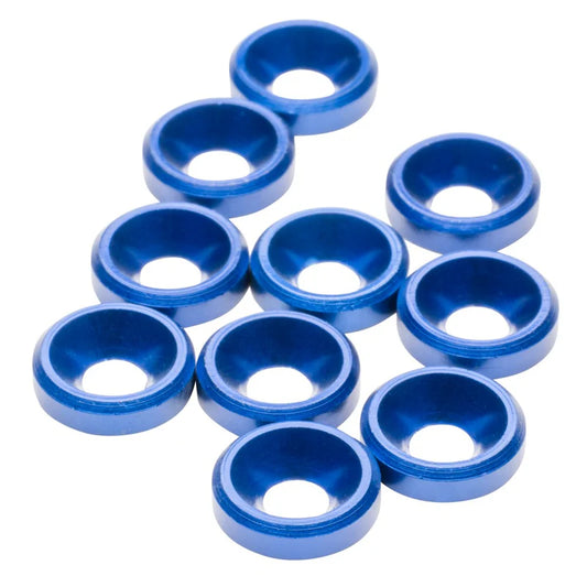 1up Racing Premium Aluminum Countersunk Washers - Dark Blue 80399