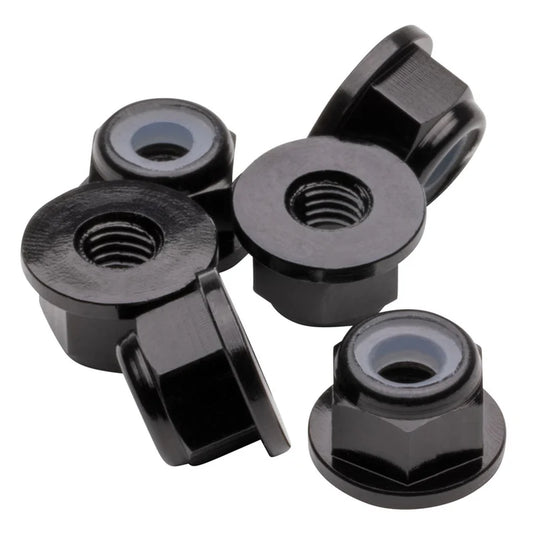 1up Racing Premium Aluminum Locknuts M3 Flanged - Black 1UP80504