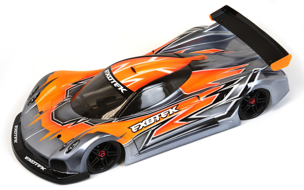 Pzero R 1/10 USGT RACE BODY, clear lexan w/ wing EXO2288
