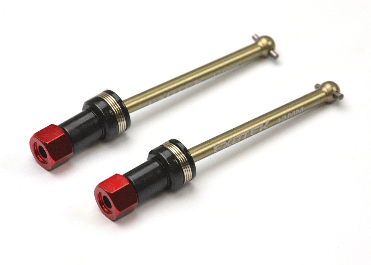 Losi NASCAR CVD SET by Eoxtek 43MM FRONT w/ red alloy hexes EXO2319