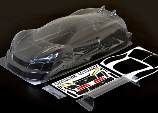 R-TEK GT, clear lexan body w/ wing, RTEK EXO1863