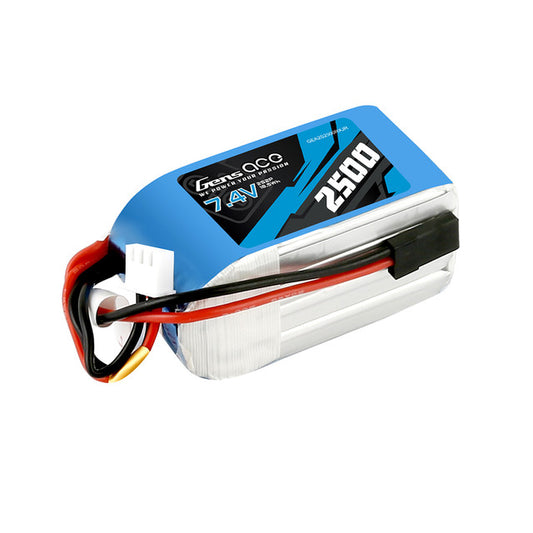 Gens ace 2500mAh 7.4V 2S2P Hump RX Lipo Battery Pack with JR-3P Plug GEA2S2500RXJR