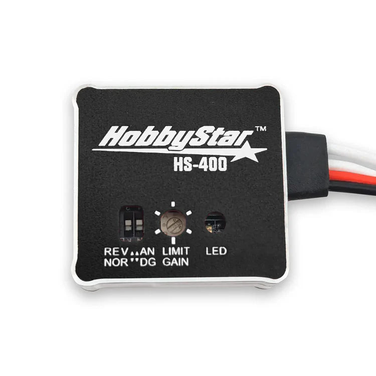 HobbyStar HS-400 Gyro BLACK, Adjustable Stability Control System, Drift-Assist