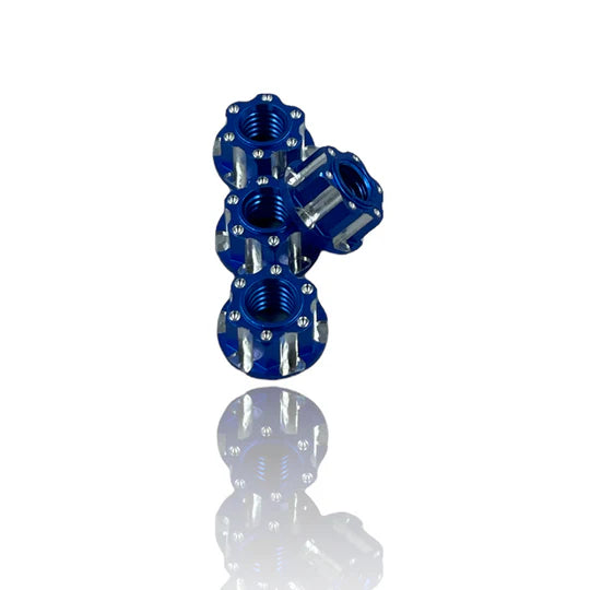 Dark Blue J&T M4 Machined Aluminum Wheel Nuts (4pcs)