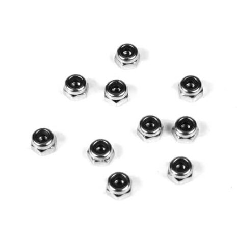 TKR1200 – M2.5 Locknuts (zinc finish, 10pcs) Tekno 1200 shock nut internal