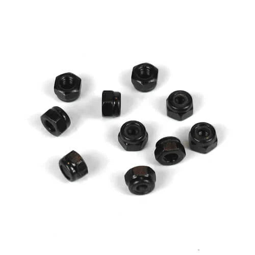 TKR1201 – M3 Locknuts (black, 10pcs) Tekno brand
