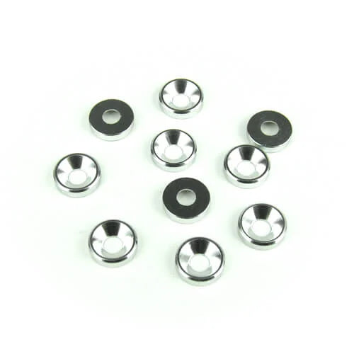 TKR1220 – M3 Countersunk Washers (aluminum, natural, 10pcs) Tekno silver