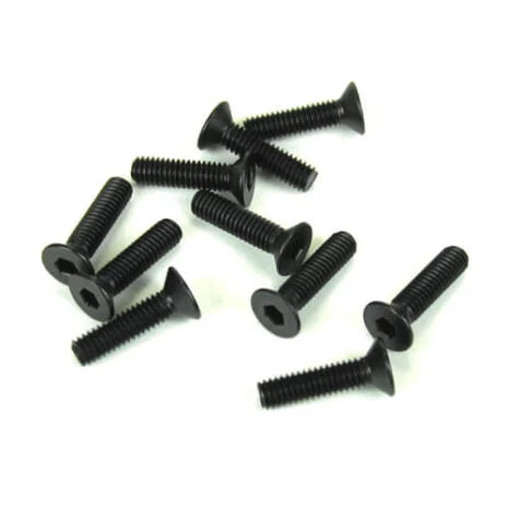 TKR1346 – M4x15mm Flat Head Screws (black, 10pcs) Countersunk 4x15 1346 Tekno