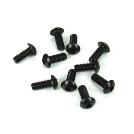 TKR1443 – M4x10mm Button Head Screws (black, 10pcs) 4mmx10mm 4x10 1443 Tekno
