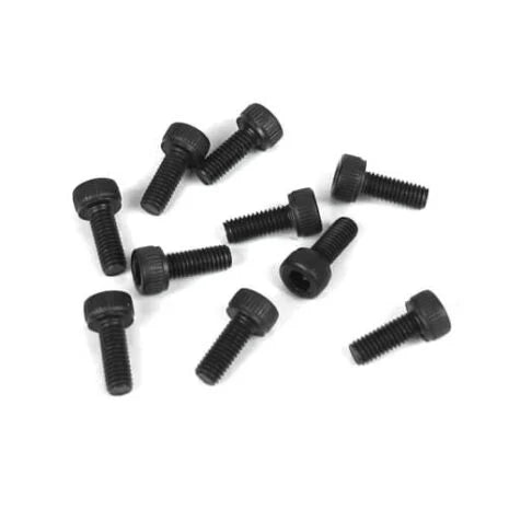 TKR1522 – M3x8mm Cap Head Screws (black, 10pcs) Tekno 1522 socket