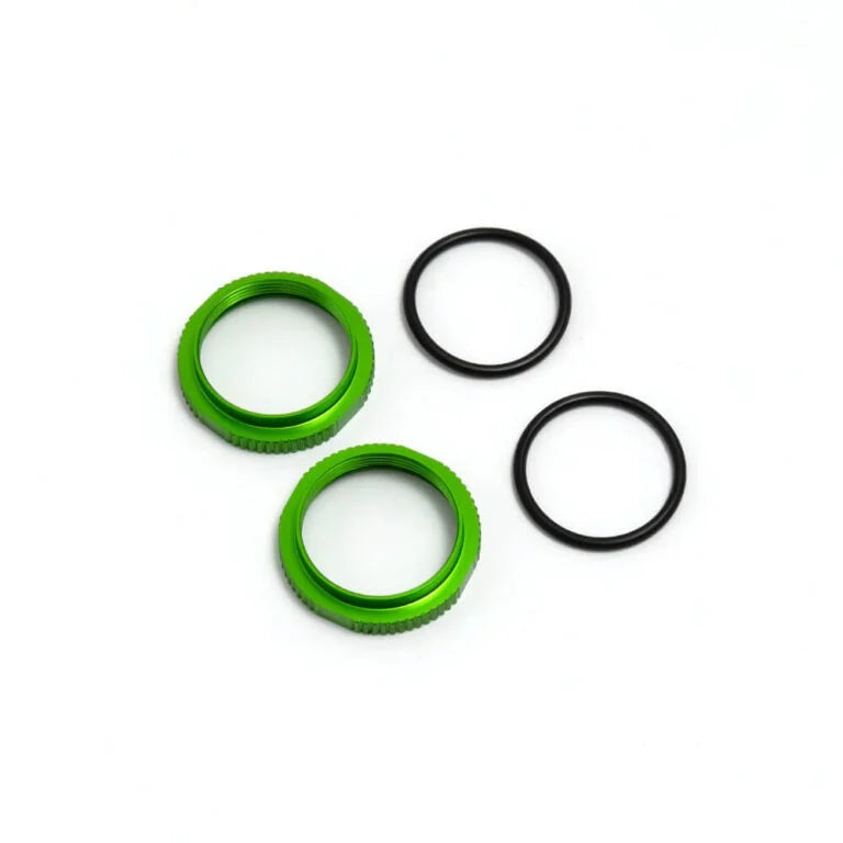 TKR6013BG – Shock Adjustment Collars (short, aluminum, Green ano, 2pcs)