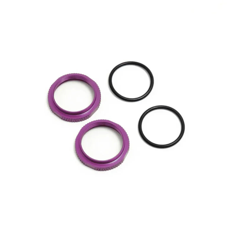 TKR6013BP – Shock Adjustment Collars (short, aluminum, Purple ano, 2pcs)