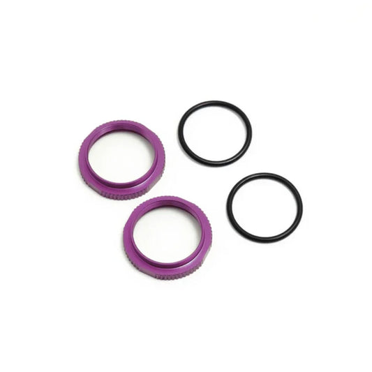 TKR6013BP – Shock Adjustment Collars (short, aluminum, Purple ano, 2pcs)