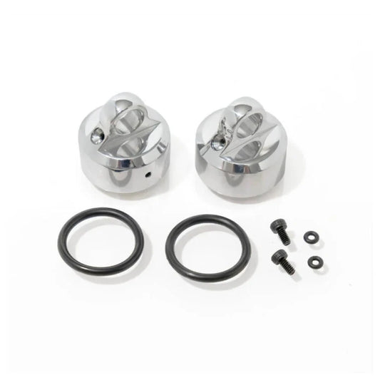 TKR8702X – Shock Caps (polished 7075, emulsion/vented/standard, 2pcs)