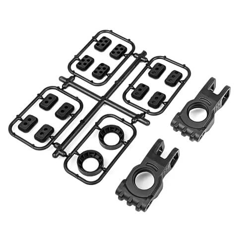 TKR9054B – Rear Hubs and Bearing Spacers (+/-2mm, adj roll center, L/R, EB/NB48 2.1) Tekno