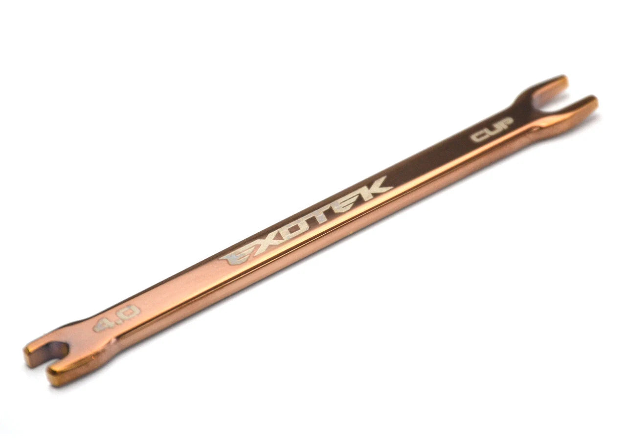 4mm TURNBUCKLE WRENCH WITH 4.75 CUP POPPER, polished steel EXO2189 2189