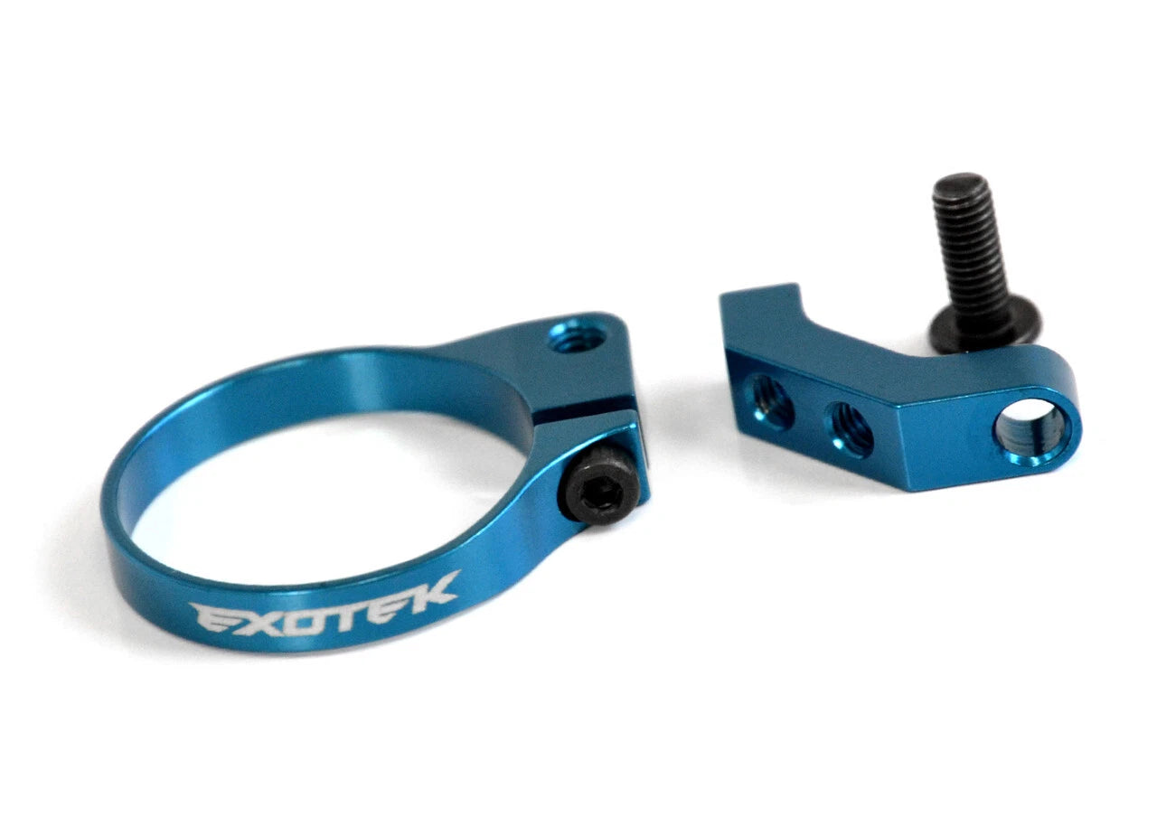 20mm MINI FAN MOUNT BLUE clamp on 7075 for 20mm dia. motors EXO2160BLU 2160 Losi Mini Micro NAscar